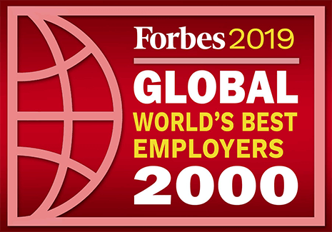Forbes 2019 World's Best Employers logo